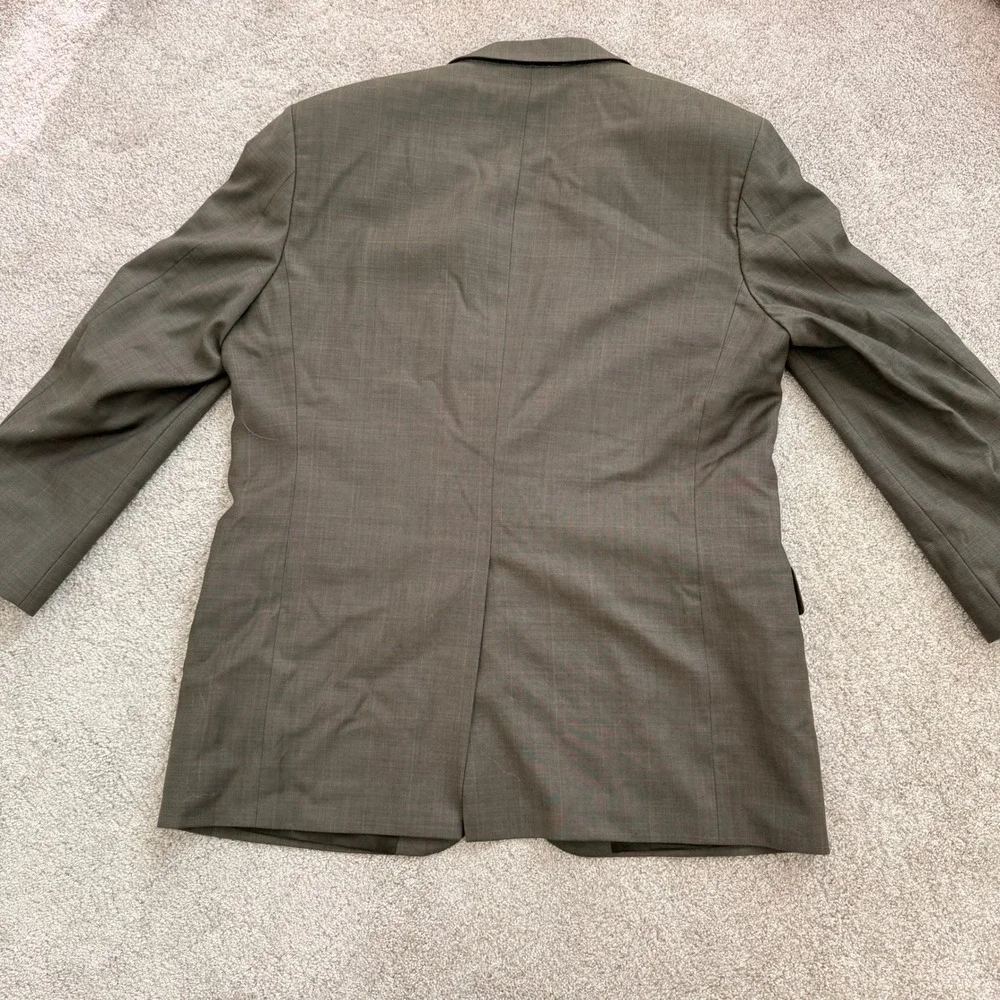 Brooks Brothers Mens Glen Check Plaid Blazer Sport Coat Taupe Brown 43R‎ 44R